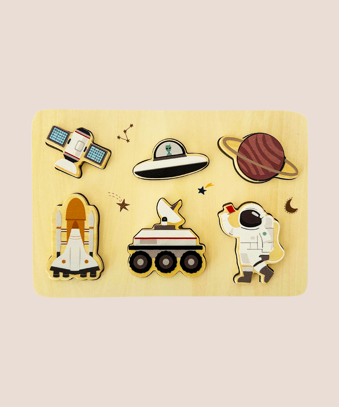 Wooden Space Puzzle - 6-Piece
