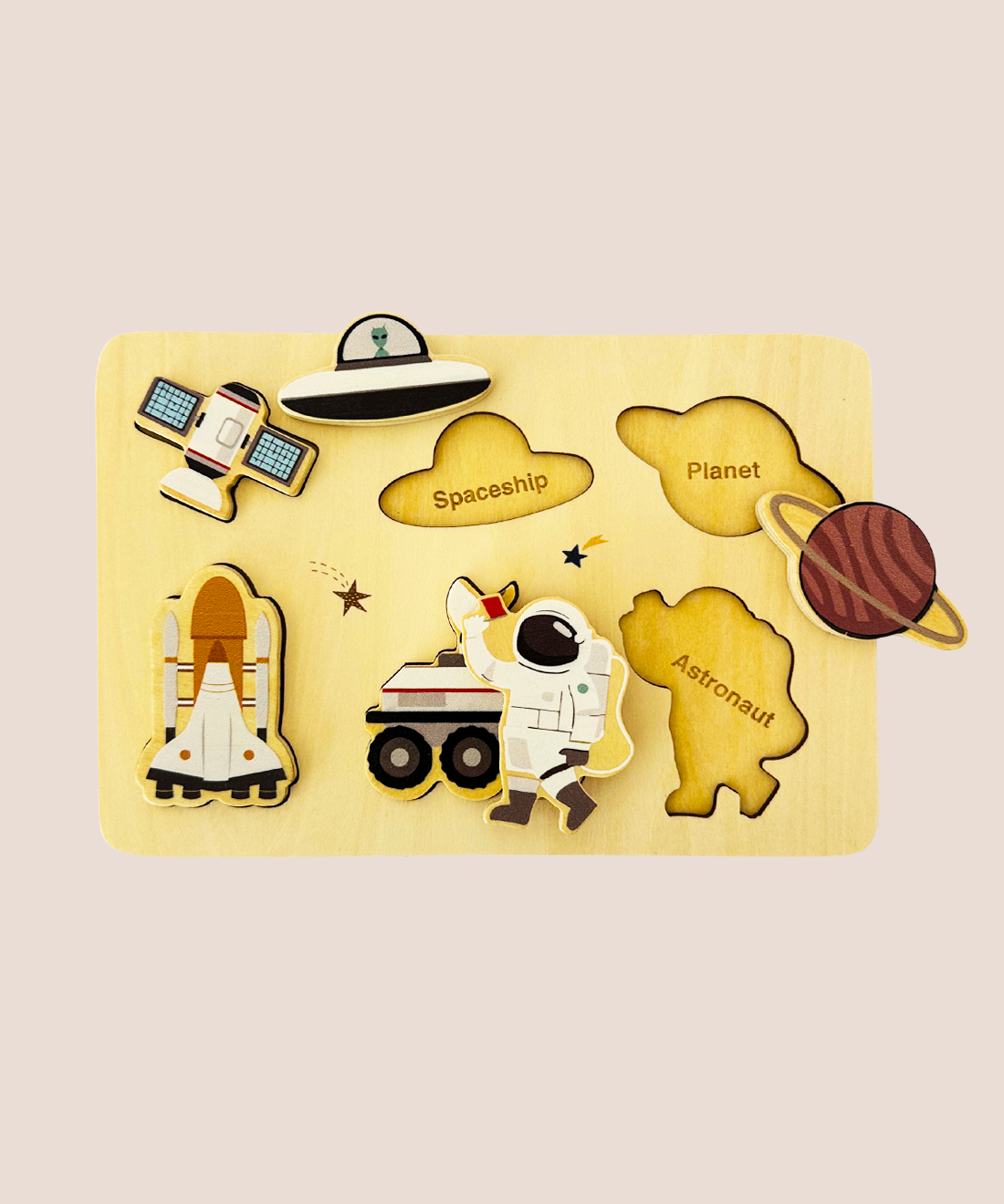 Wooden Space Puzzle - 6-Piece