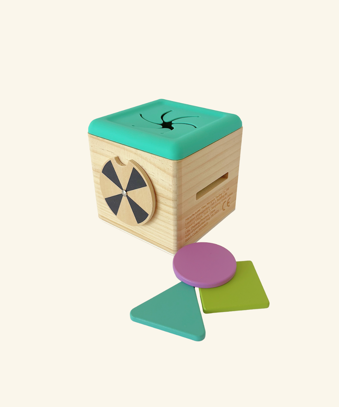 Neon Montessori Silicone & Wood Busy Cube