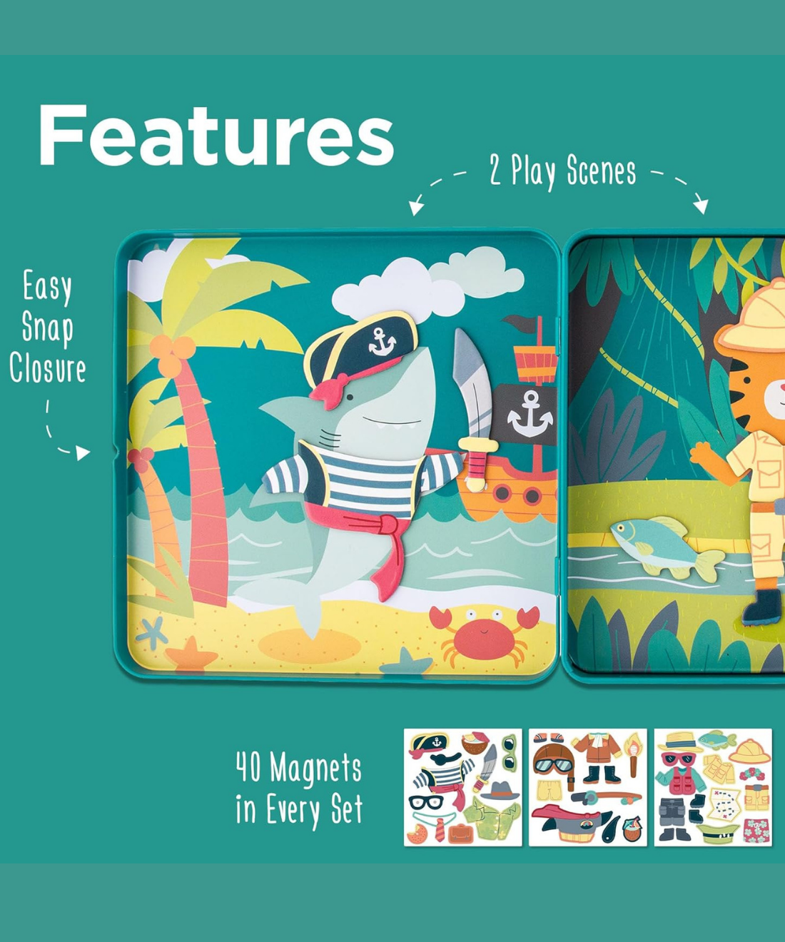 Magnetic Scene & Dress Up Kit - Travel Tin