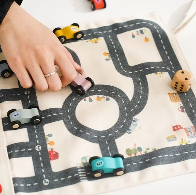 Canvas car & road set