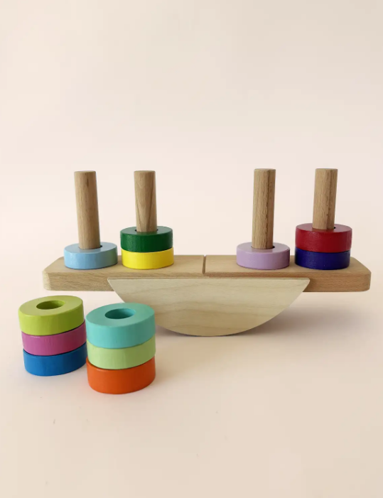 Shape Balance & Stacking Boat (Wood)