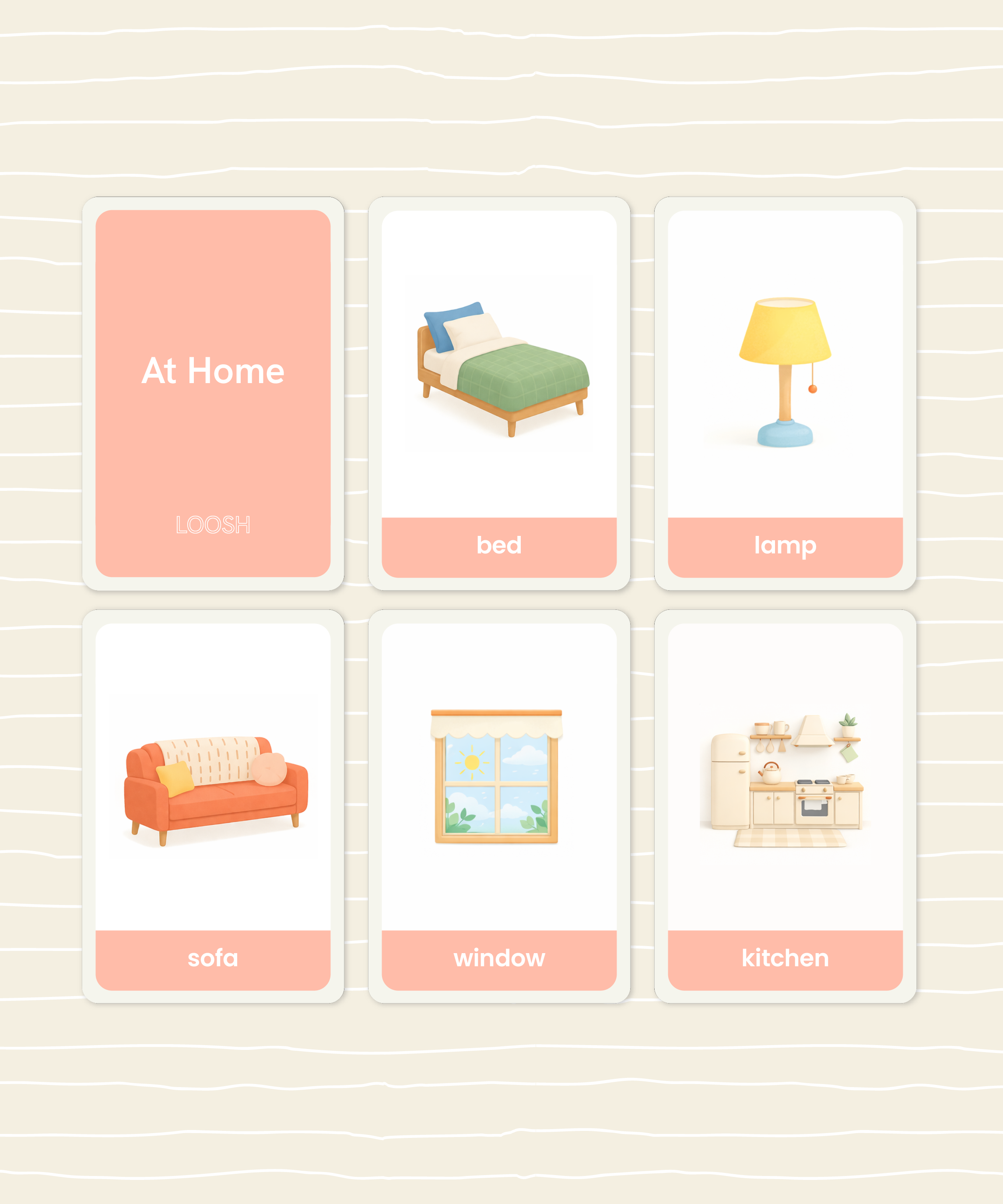 LOOSH First Words for UAE Littles Flashcard Set
