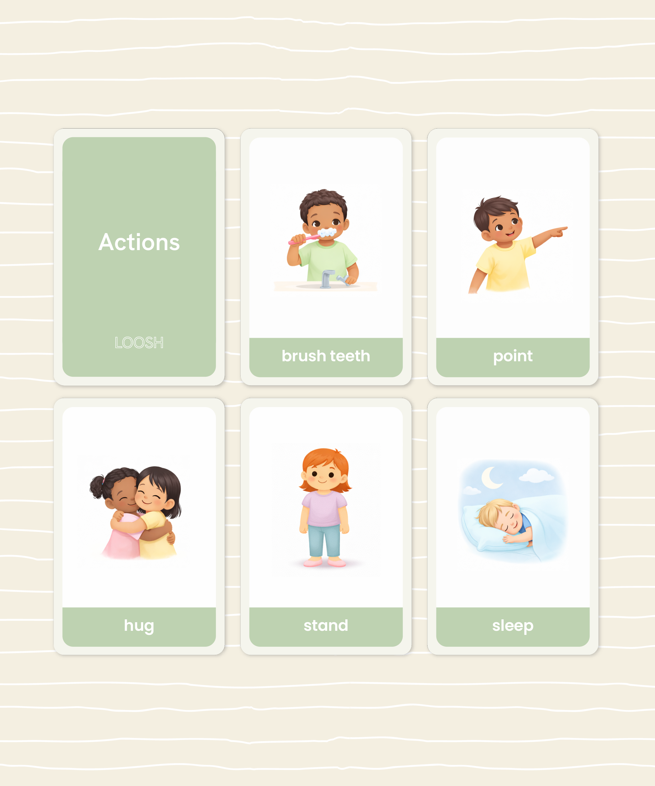 LOOSH First Words for UAE Littles Flashcard Set