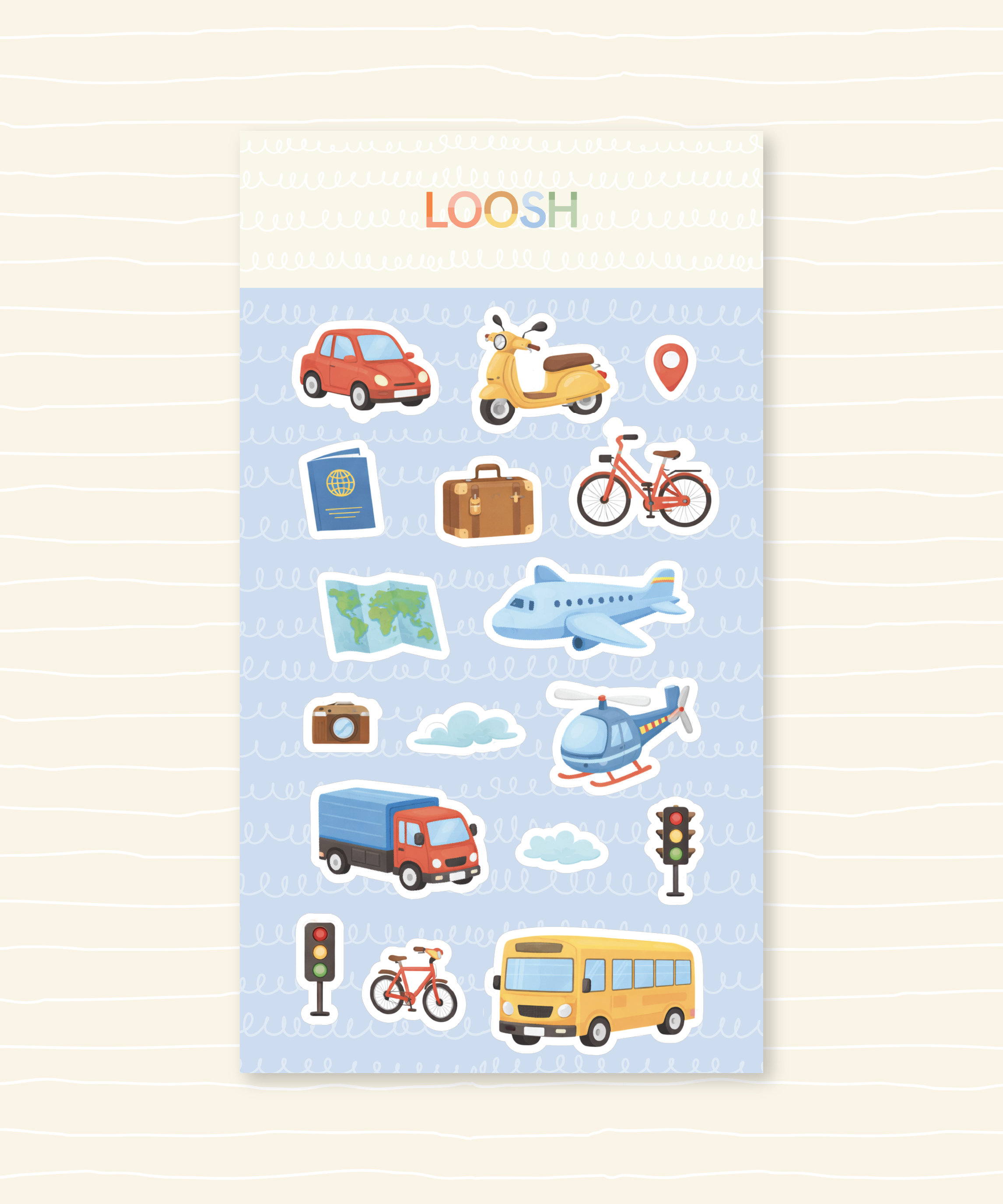 LOOSH Puffy Stickers - Single Sheet