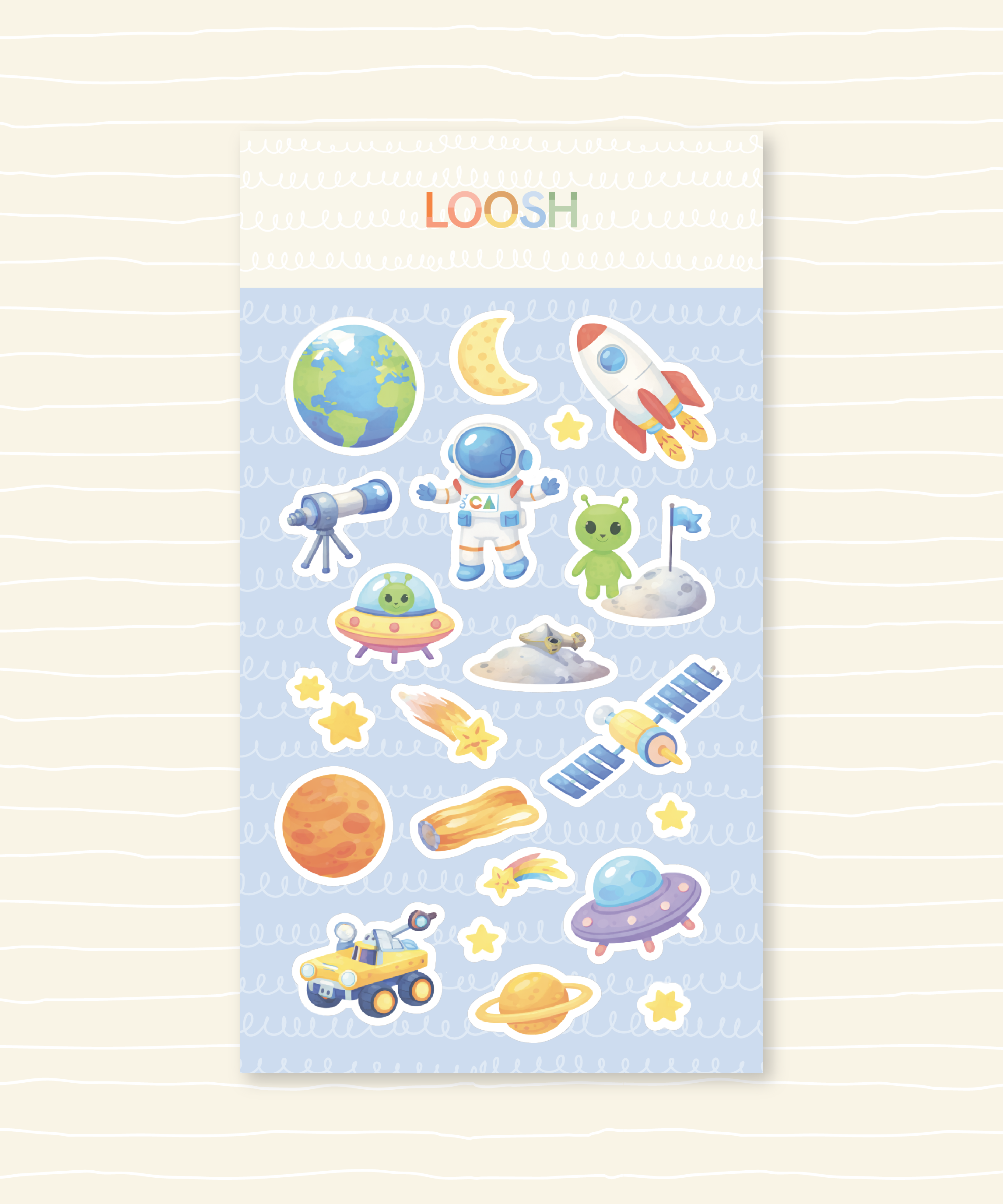 LOOSH Puffy Stickers - Single Sheet
