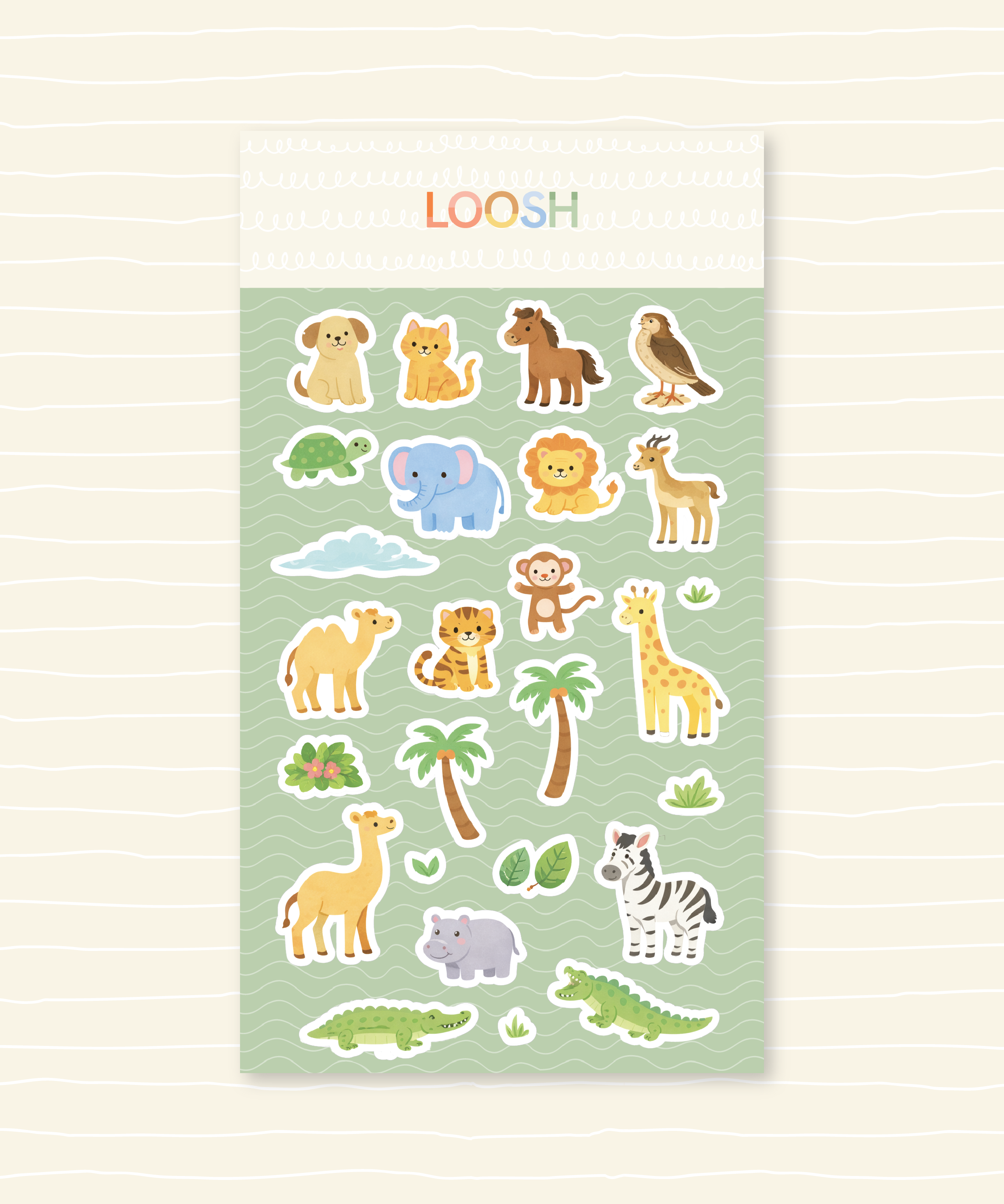 LOOSH Puffy Stickers - Single Sheet