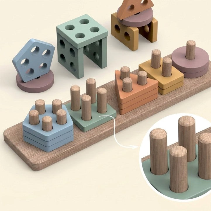 Montessori Shape Stacking & Sorting Puzzle