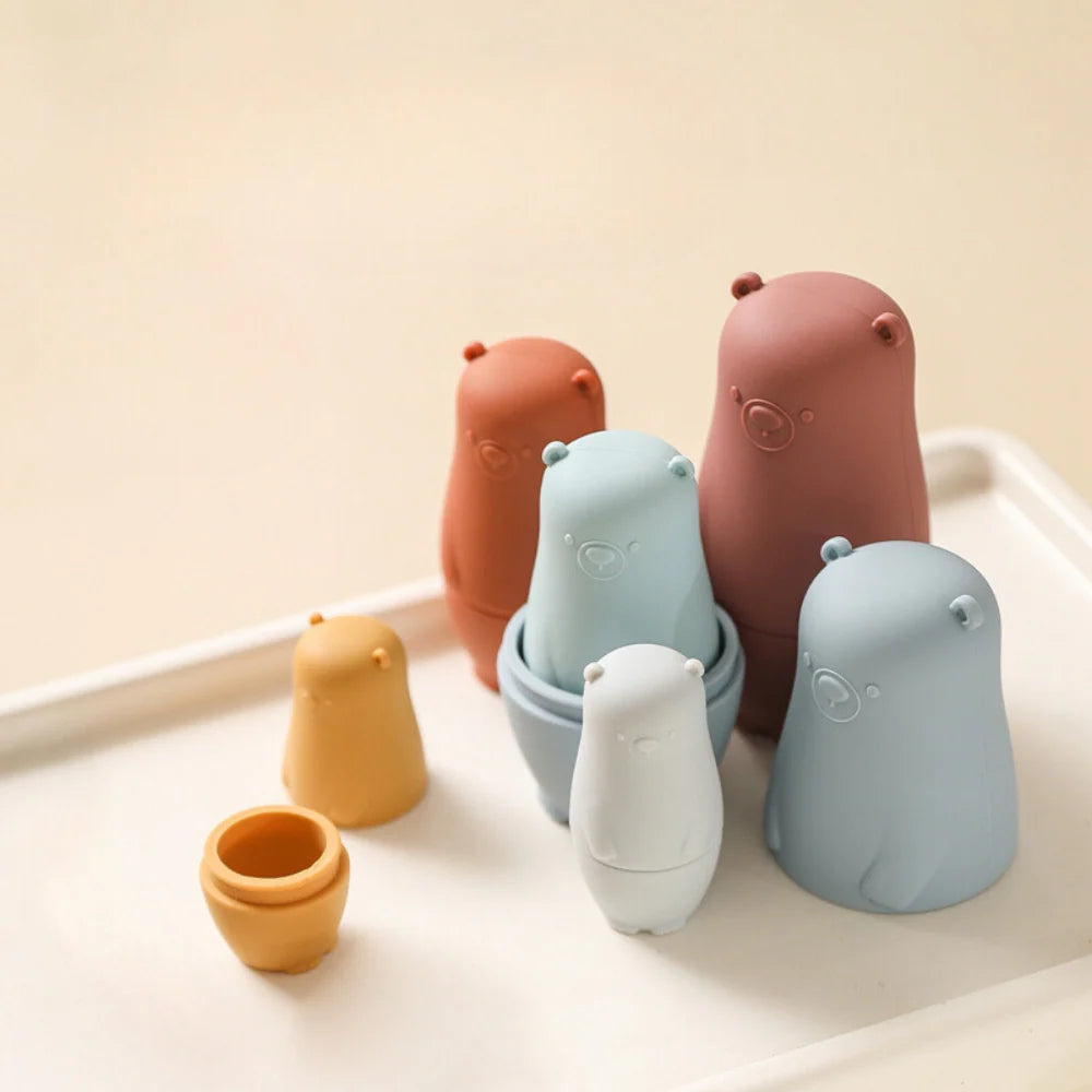 Silicone Matryoshka Nesting Bear Set