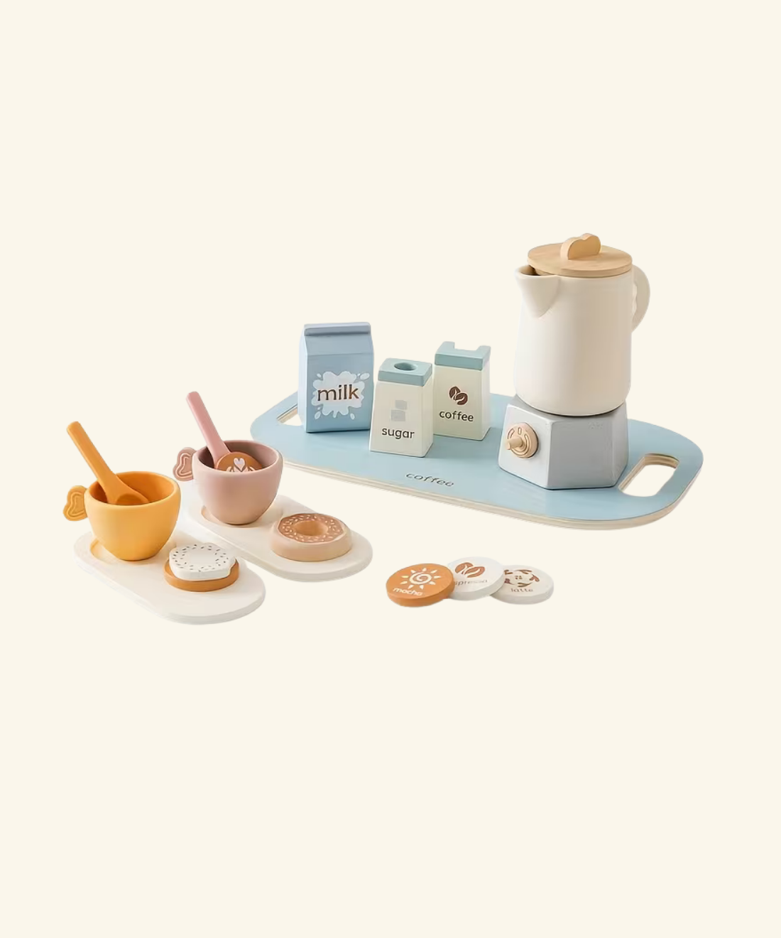 Classic Silicone & Wood Tea Set