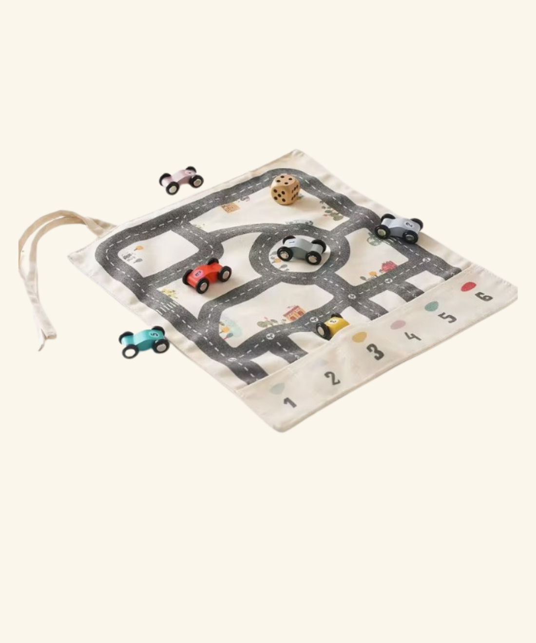 Canvas car & road set