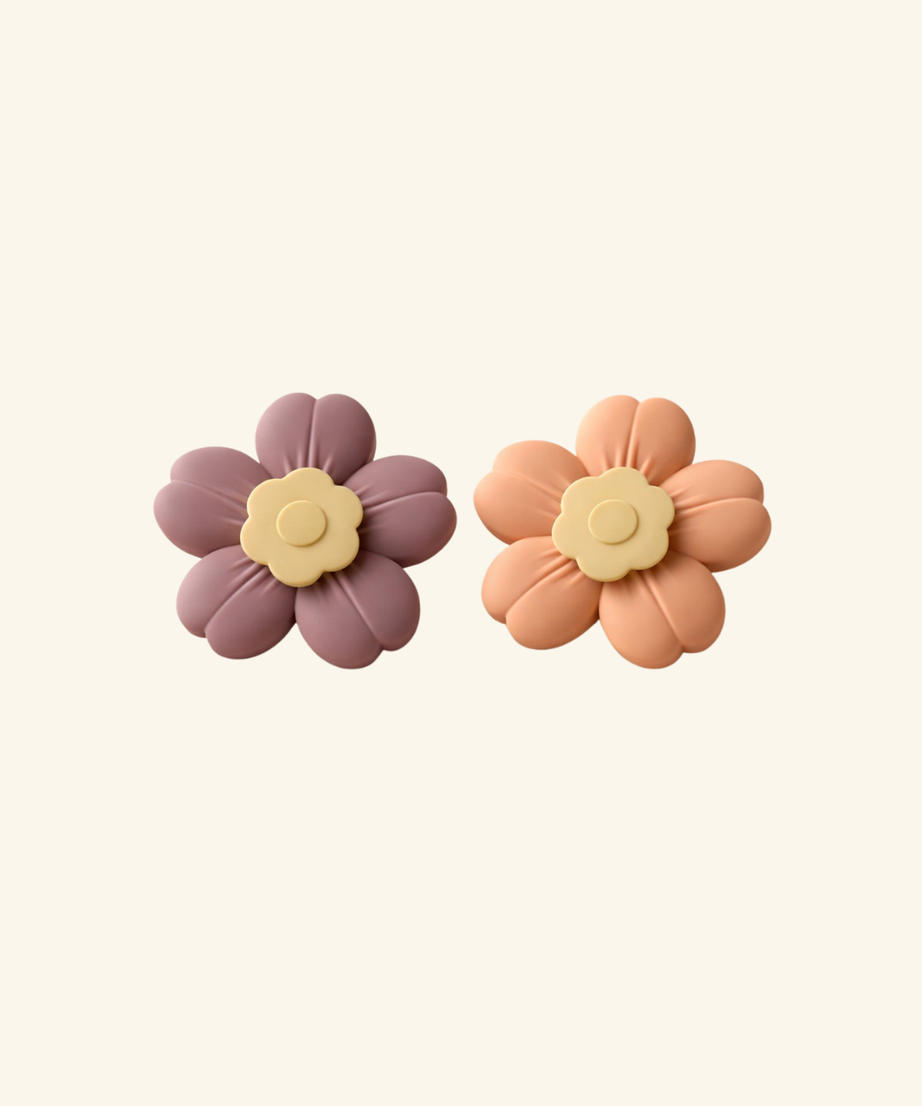 Silicone Fidget Spinner Set - Flowers
