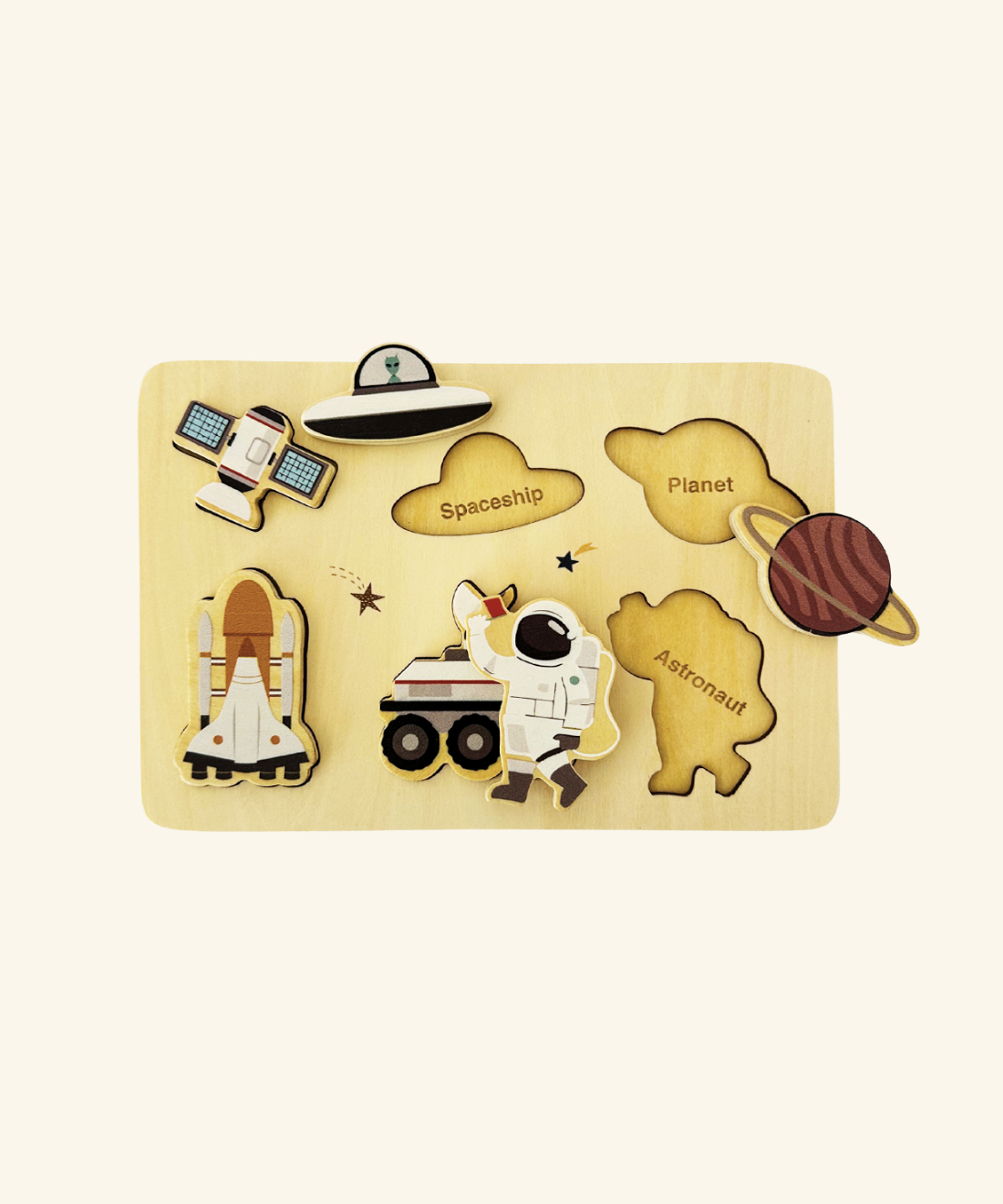Wooden Space Puzzle  - 6-Piece