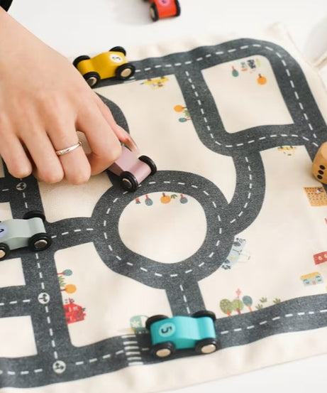 Canvas car & road set