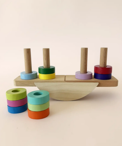 Shape Balance & Stacking Boat (Wood)