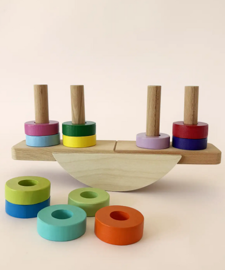 Shape Balance & Stacking Boat (Wood)