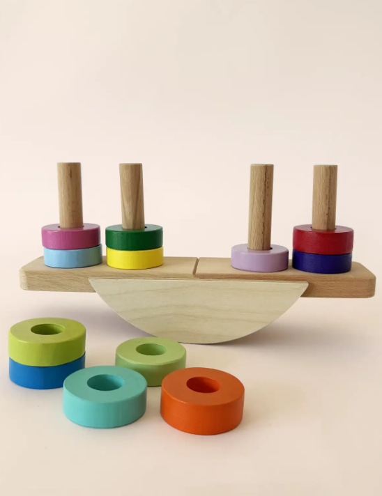 Shape Balance & Stacking Boat (Wood)