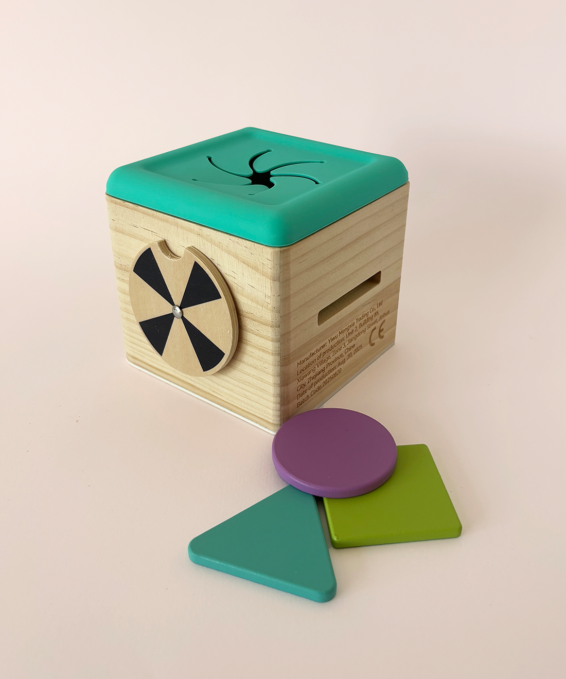 Neon Montessori Busy Cube (Silicone & Wood)