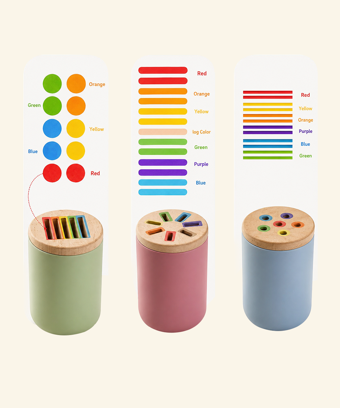 On-the-go Montessori sorting tube (silicone)