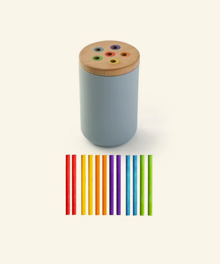 On-the-go Montessori sorting tube (silicone)