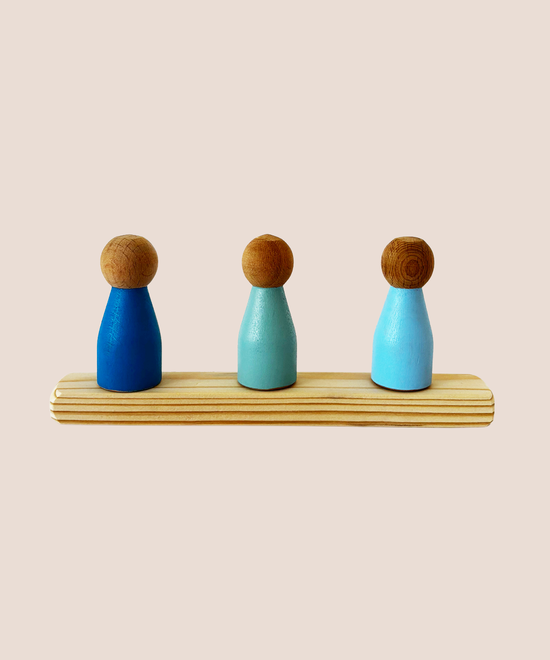 Wooden Color Match Dolls Set