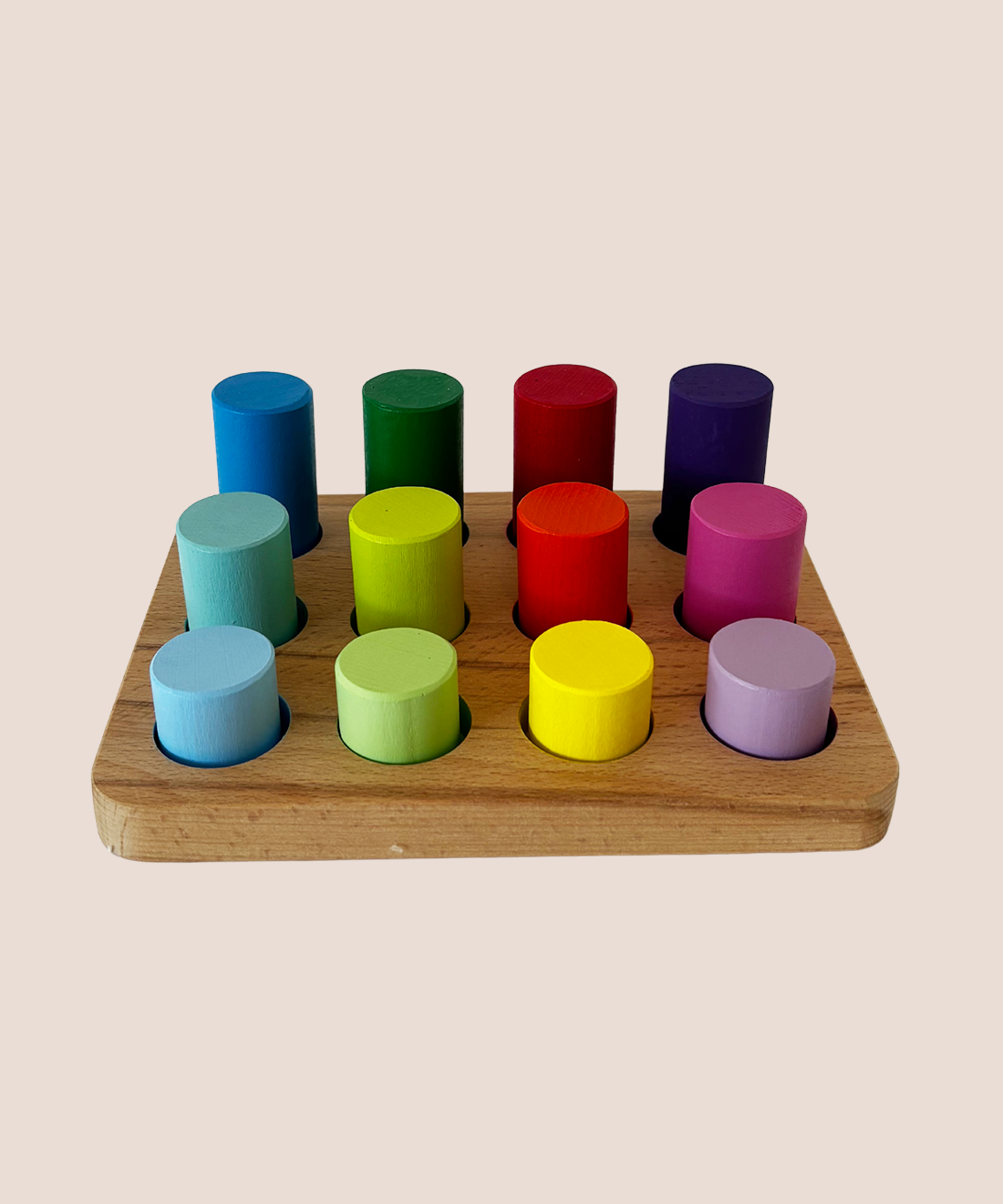 Wooden Color Match Cylinder Set