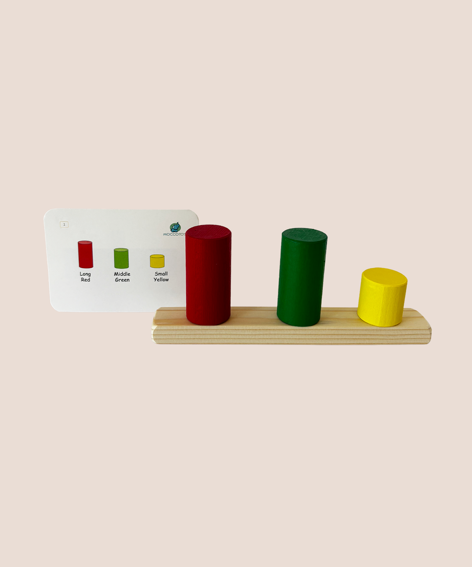 Wooden Color Match Cylinder Set