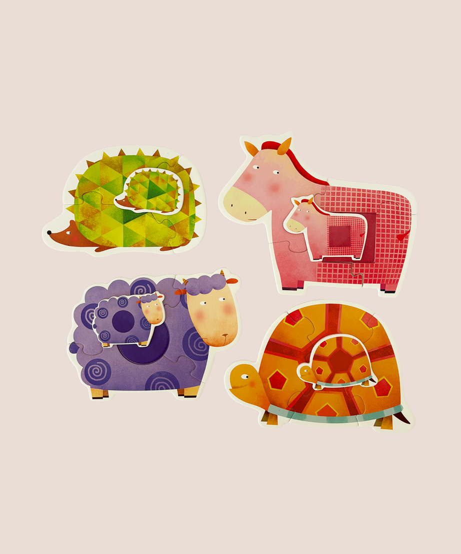 Advanced Animal Puzzles - 4 Puzzle Set