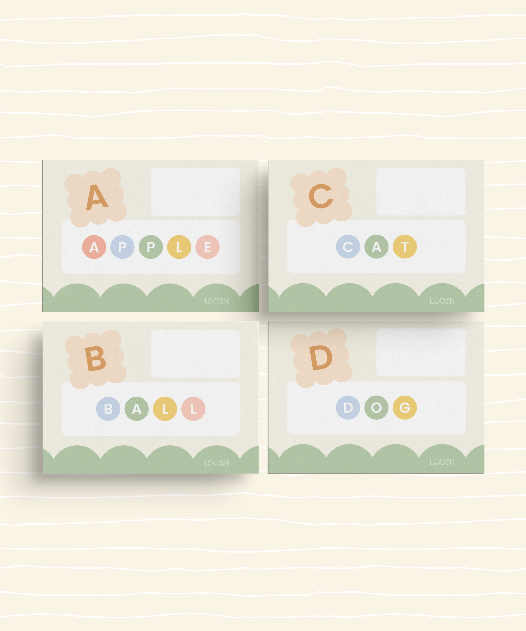 LOOSH Word Building Token & Sticker Set