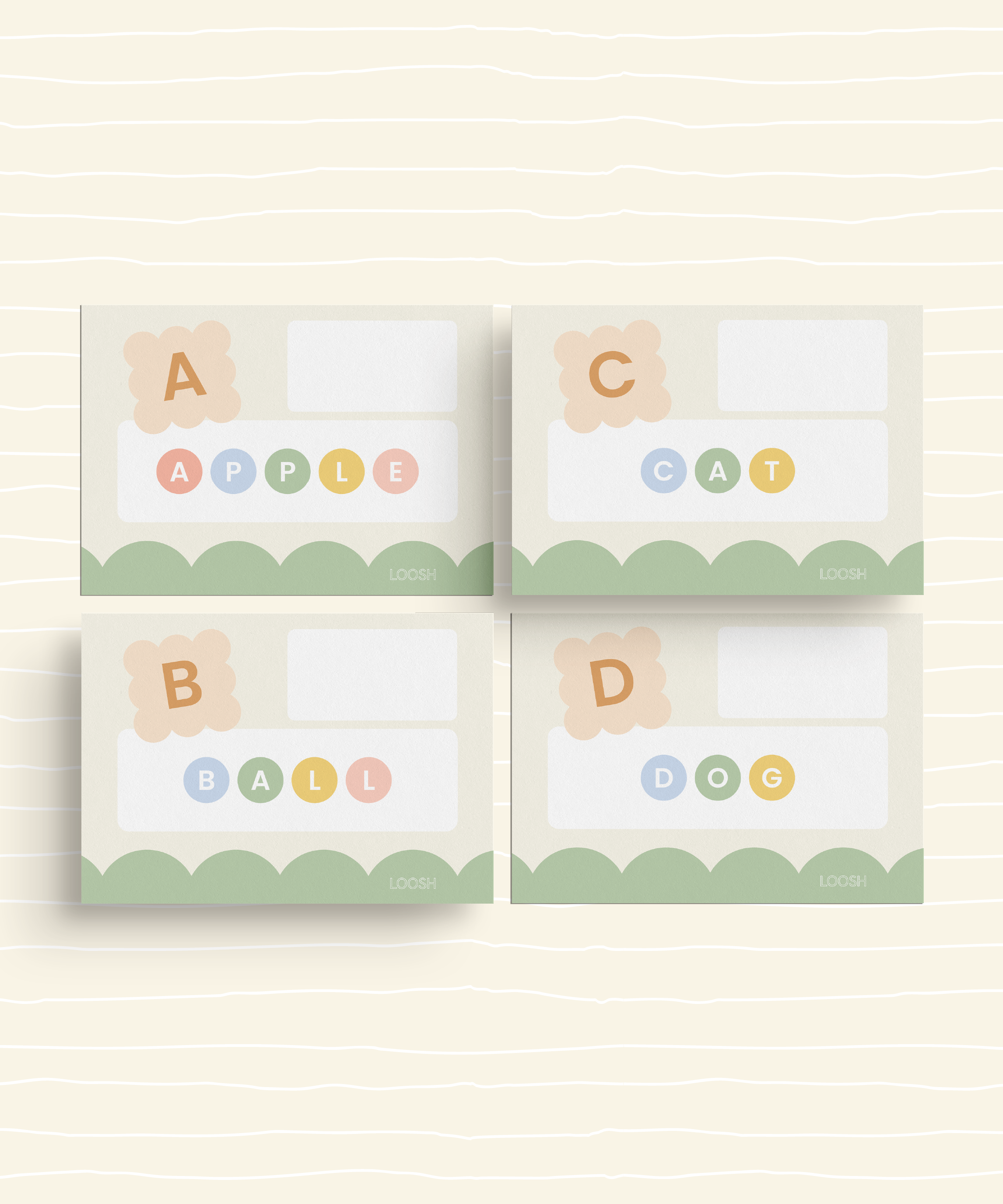 LOOSH Word Building Token & Sticker Set