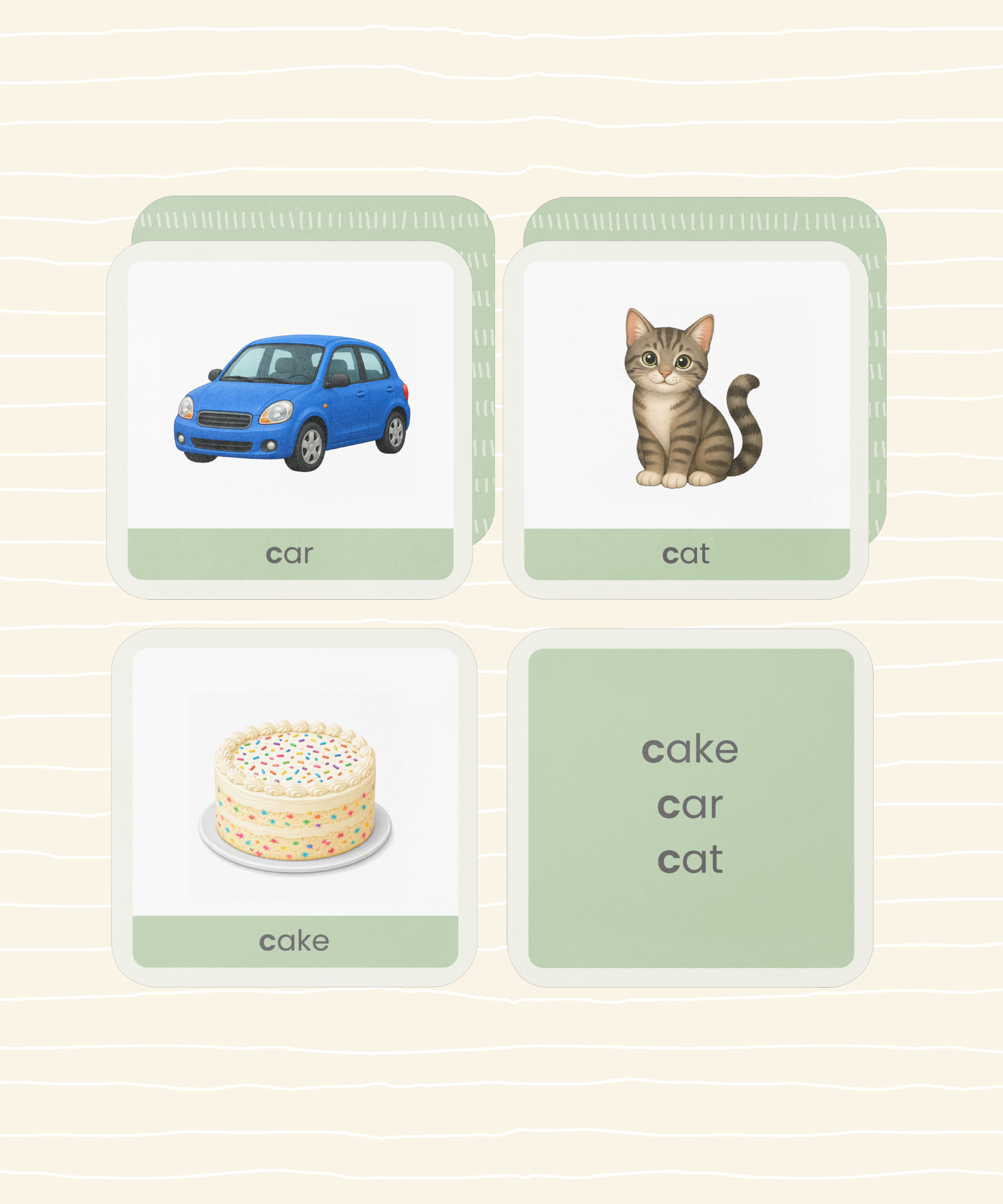 LOOSH Early Readers Phonics Flashcards
