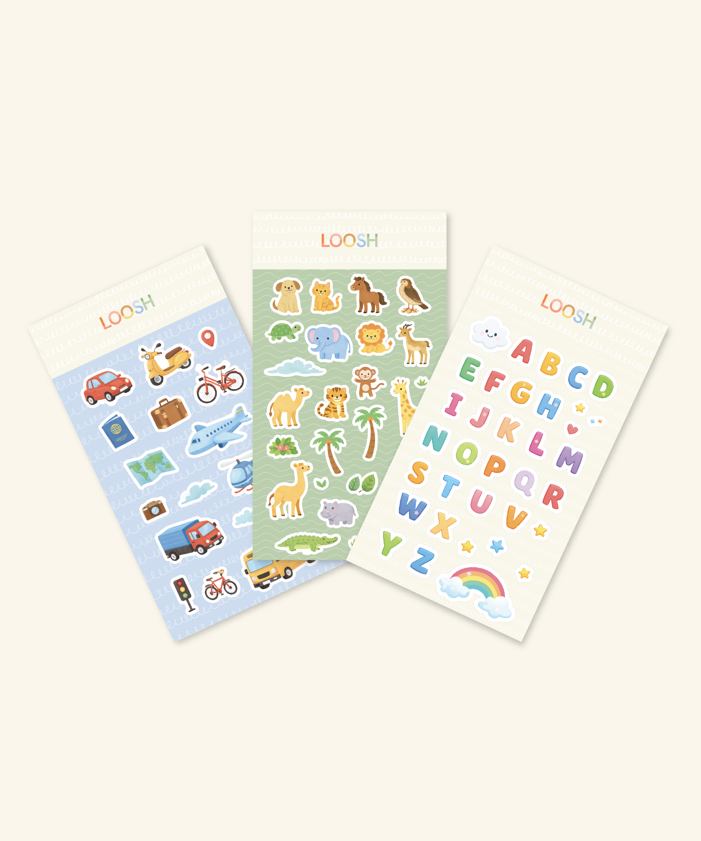 LOOSH Alphabet Puffy Stickers