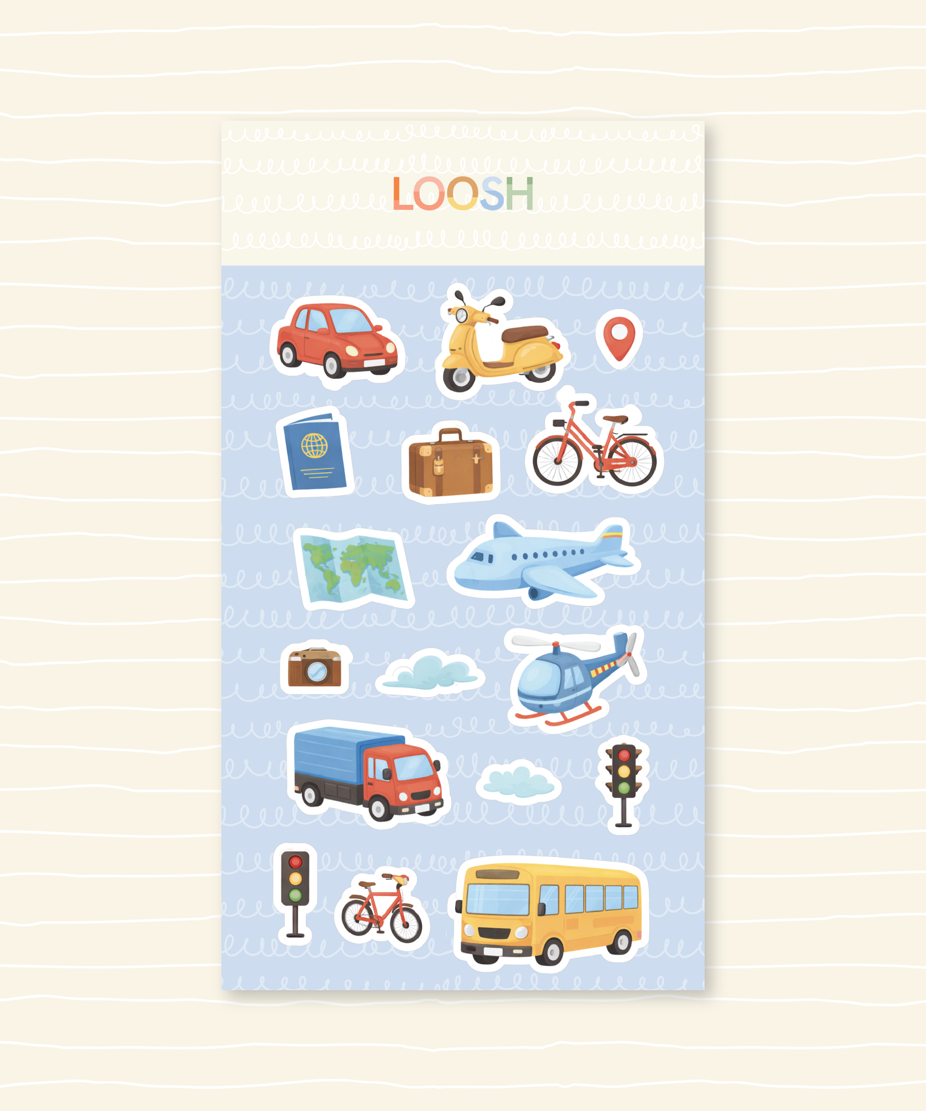 LOOSH Puffy Stickers - Single Sheet