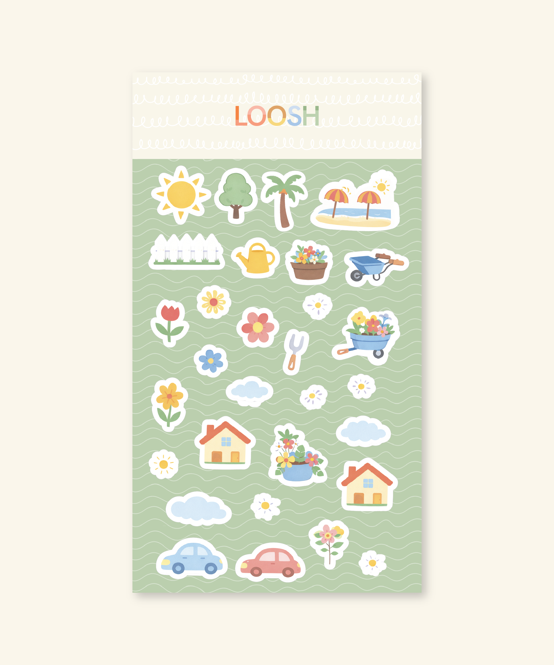 LOOSH 8-Sheet Puffy Sticker Set