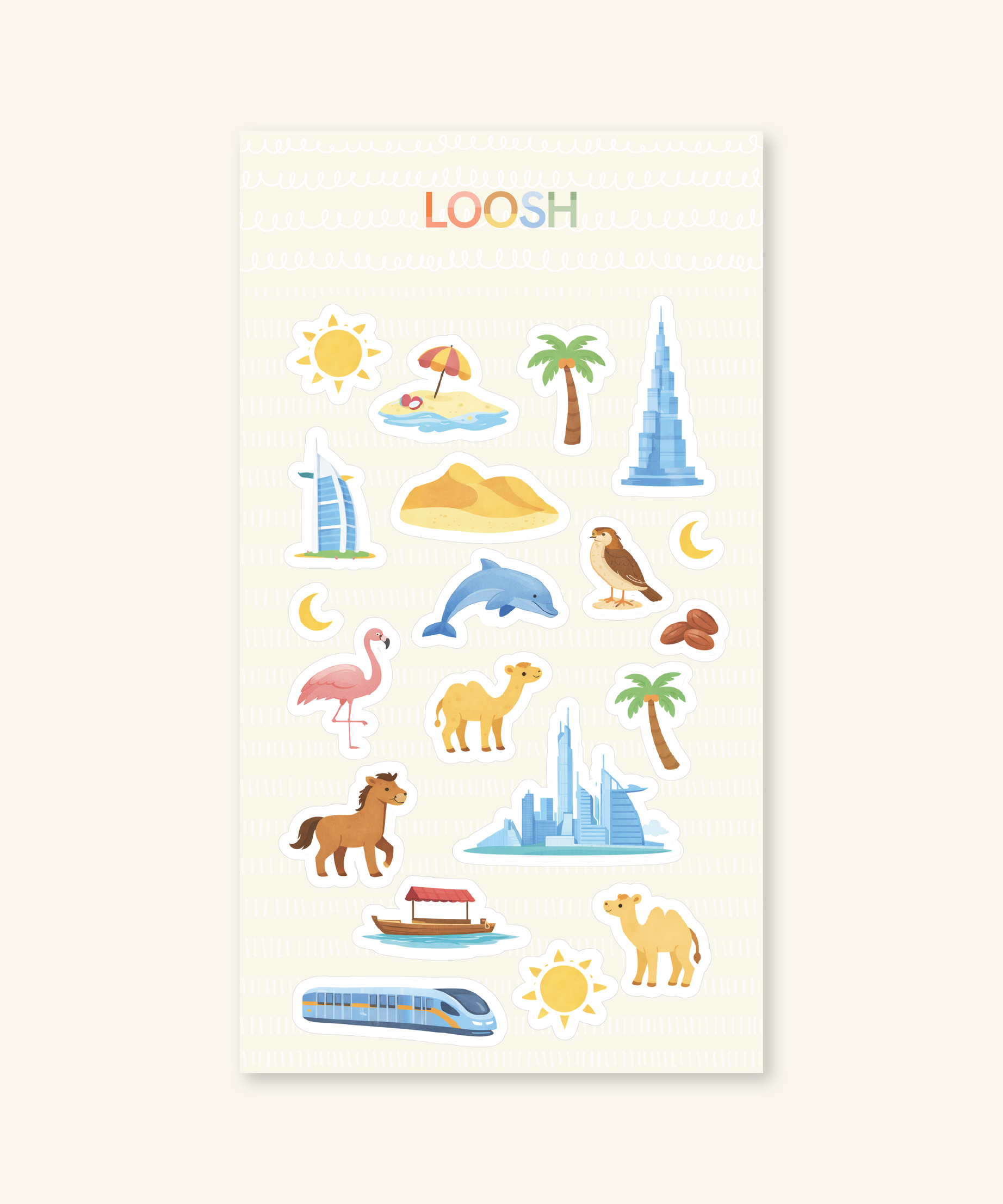 LOOSH 8-Sheet Puffy Sticker Set