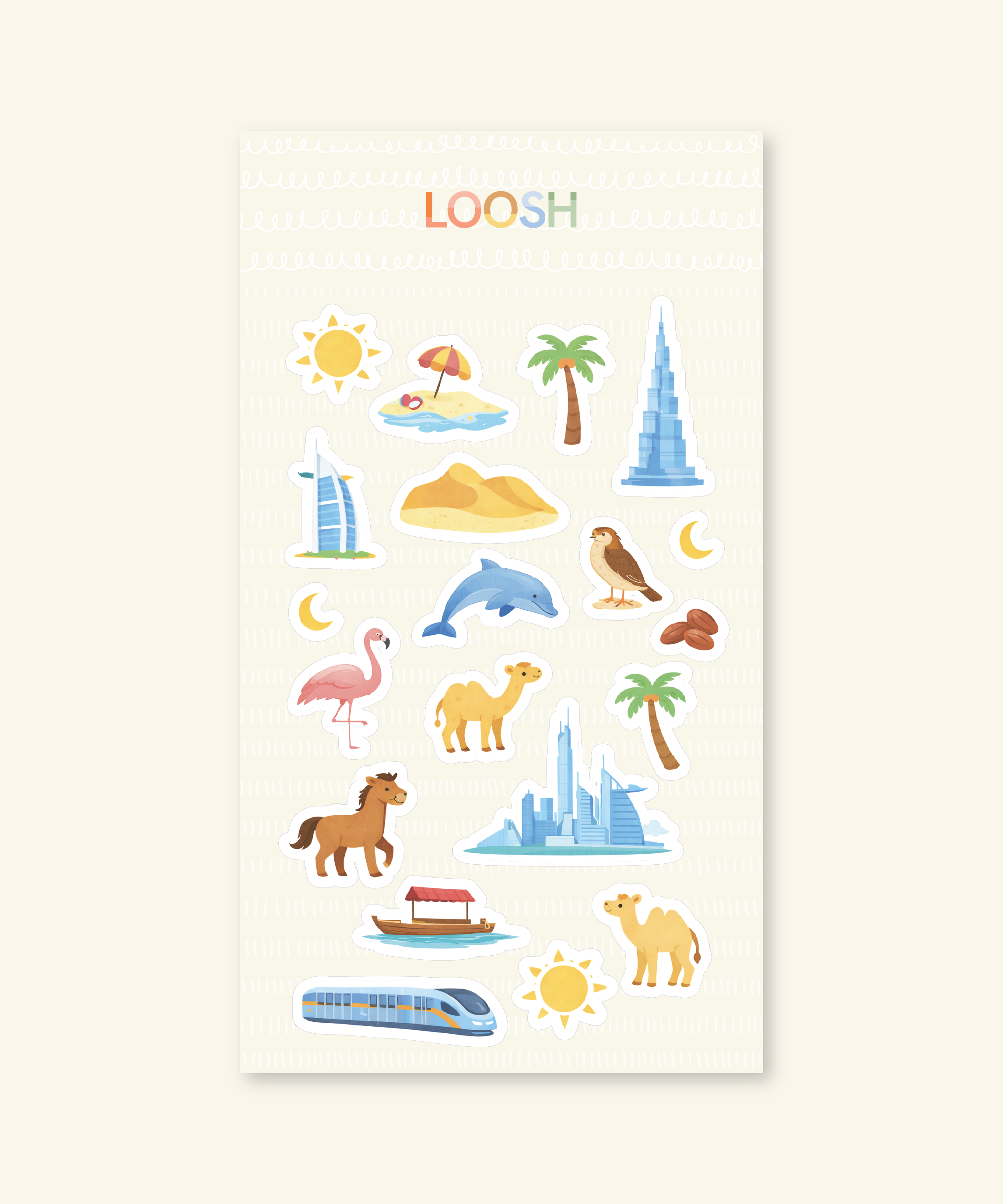LOOSH 8-Sheet Puffy Sticker Set