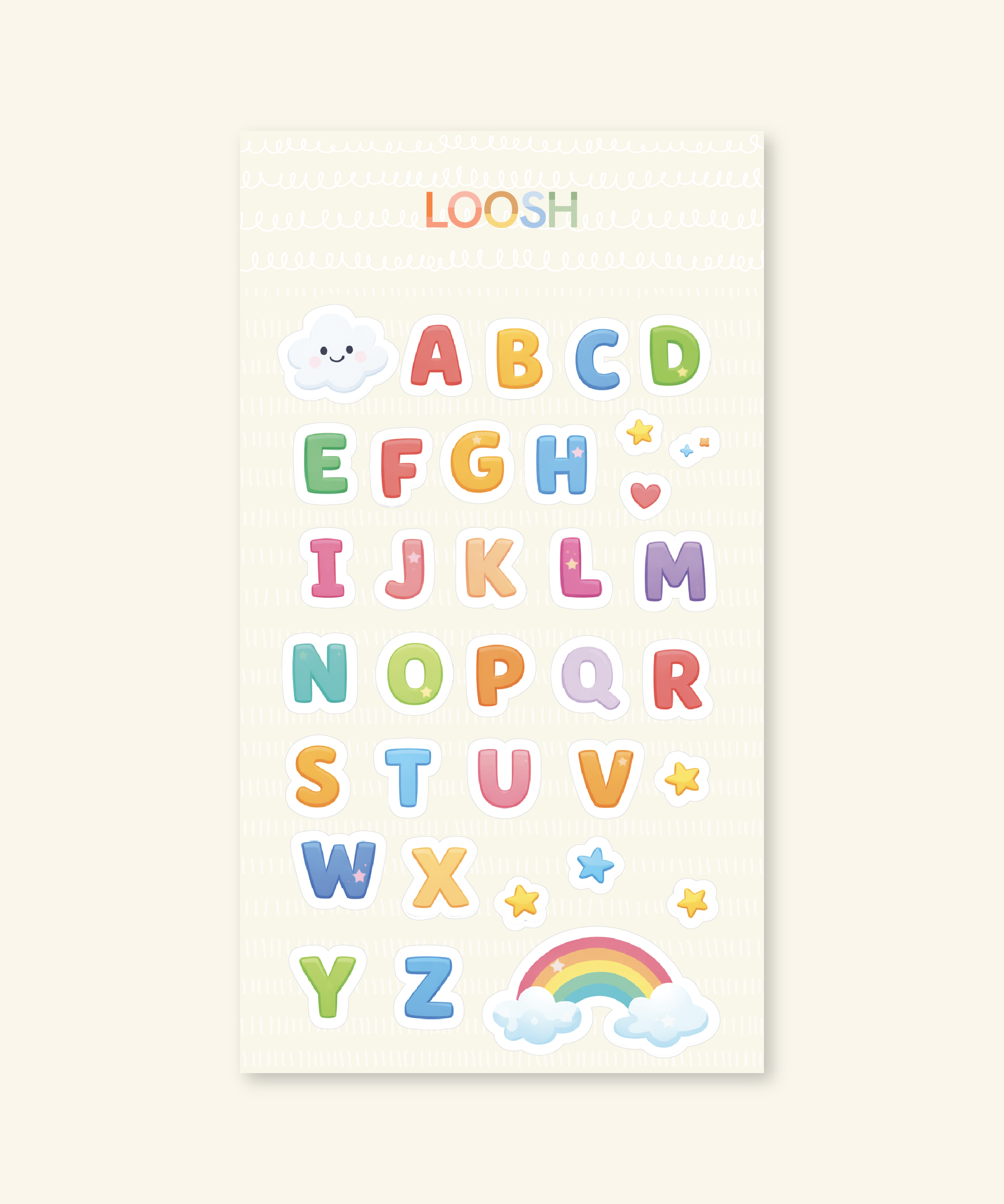 LOOSH 8-Sheet Puffy Sticker Set