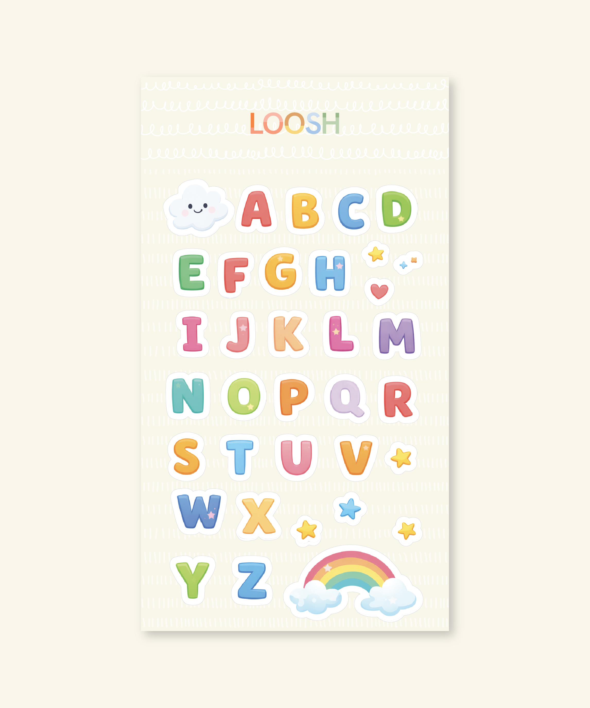 LOOSH 8-Sheet Puffy Sticker Set