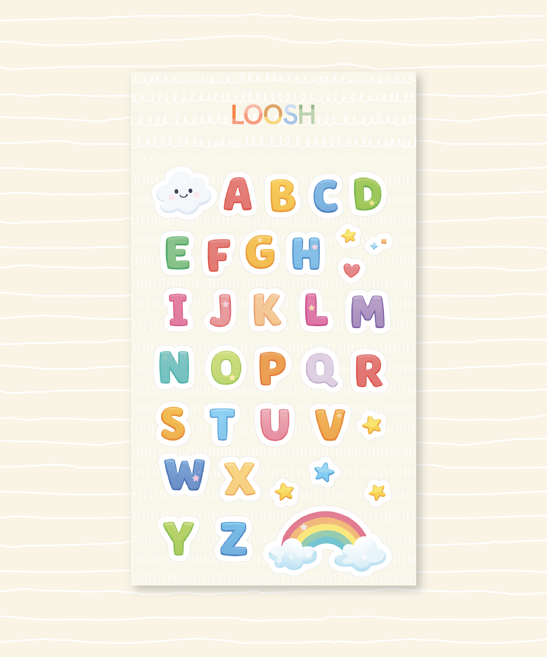 LOOSH Alphabet Puffy Stickers
