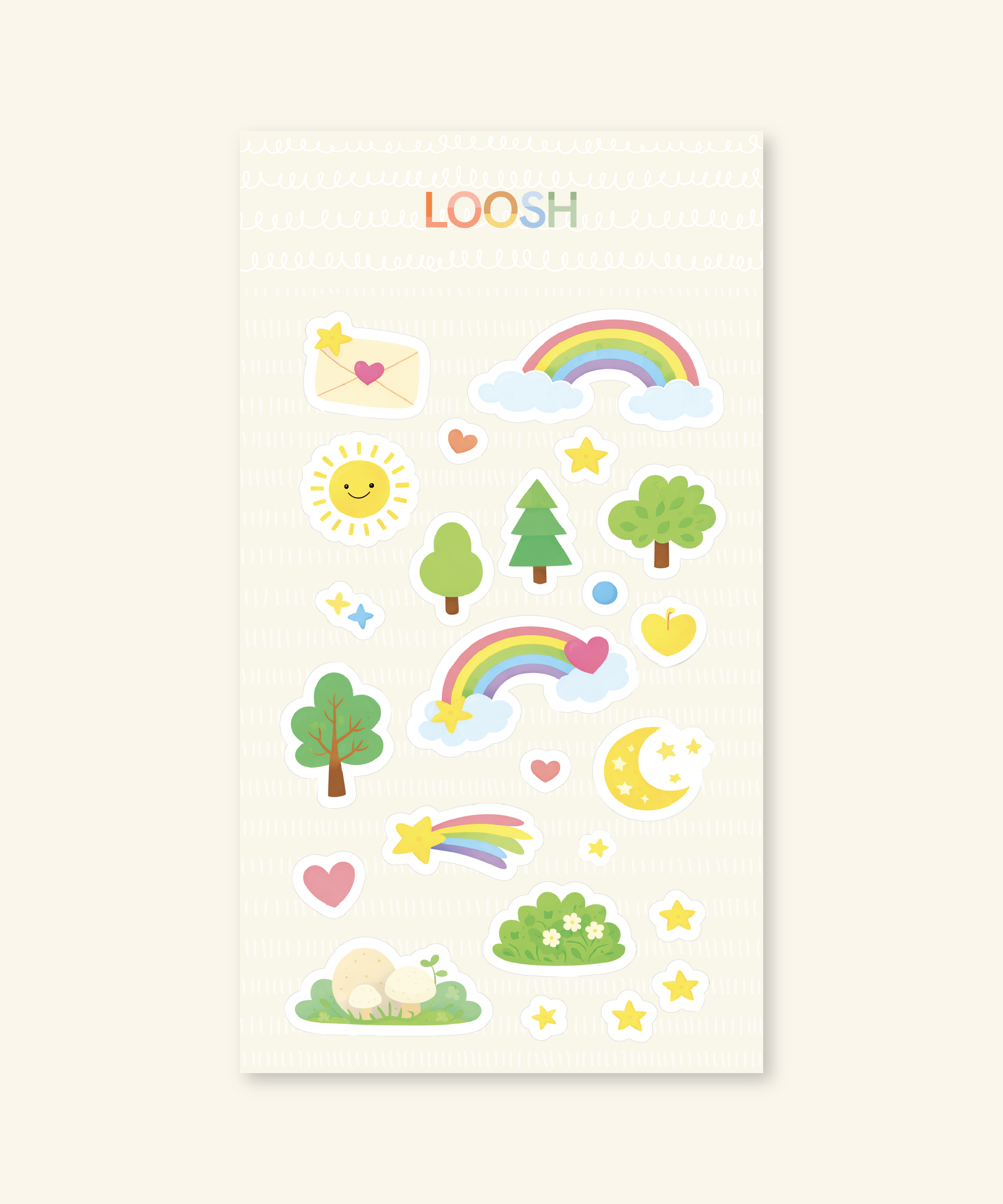 LOOSH 8-Sheet Puffy Sticker Set