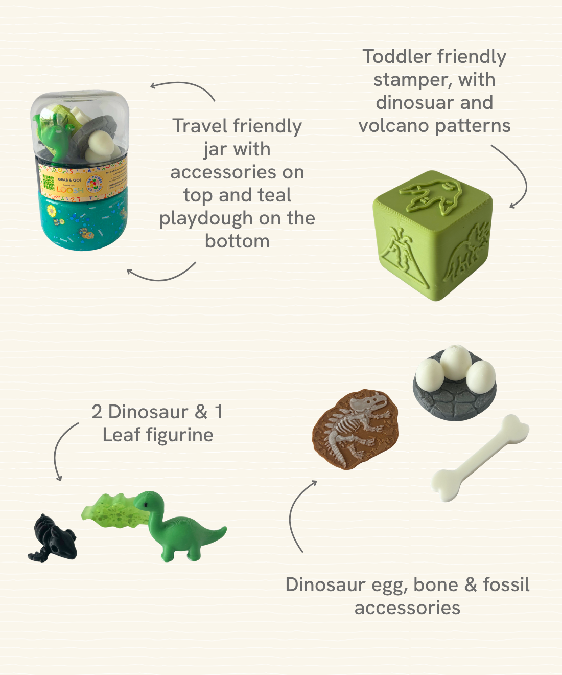 Power of Play x LOOSH Grab & Go Playdough Kit