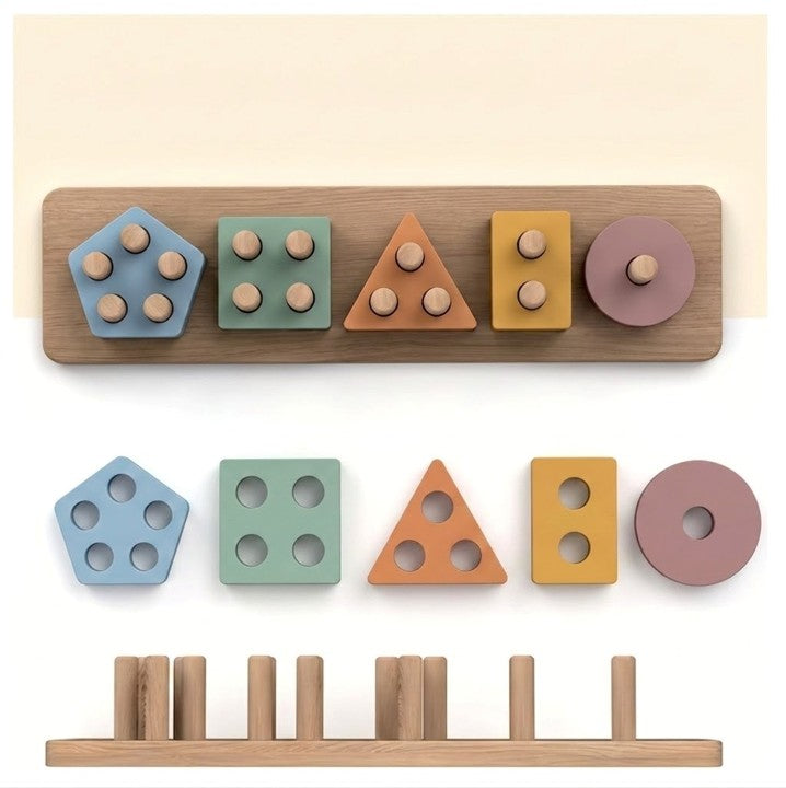 Montessori Shape Stacking & Sorting Puzzle