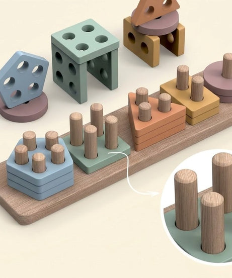 Montessori Shape Stacking & Sorting Puzzle