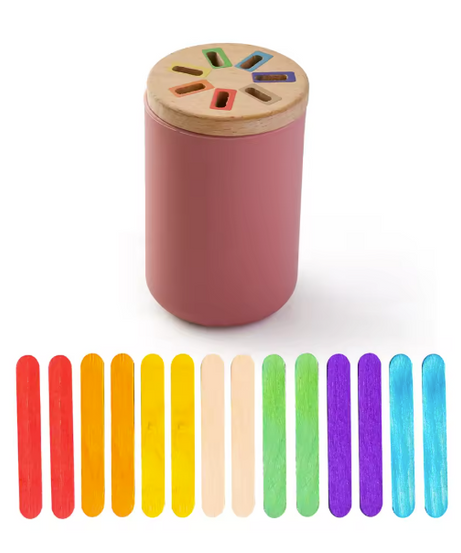 On-the-go Montessori sorting tube (silicone)