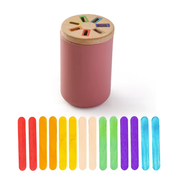 On-the-go Montessori sorting tube (silicone)