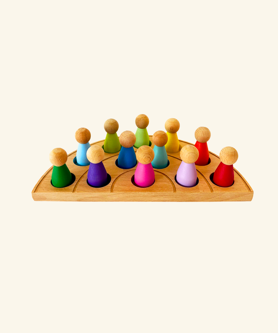 Wooden Color Match Dolls Set