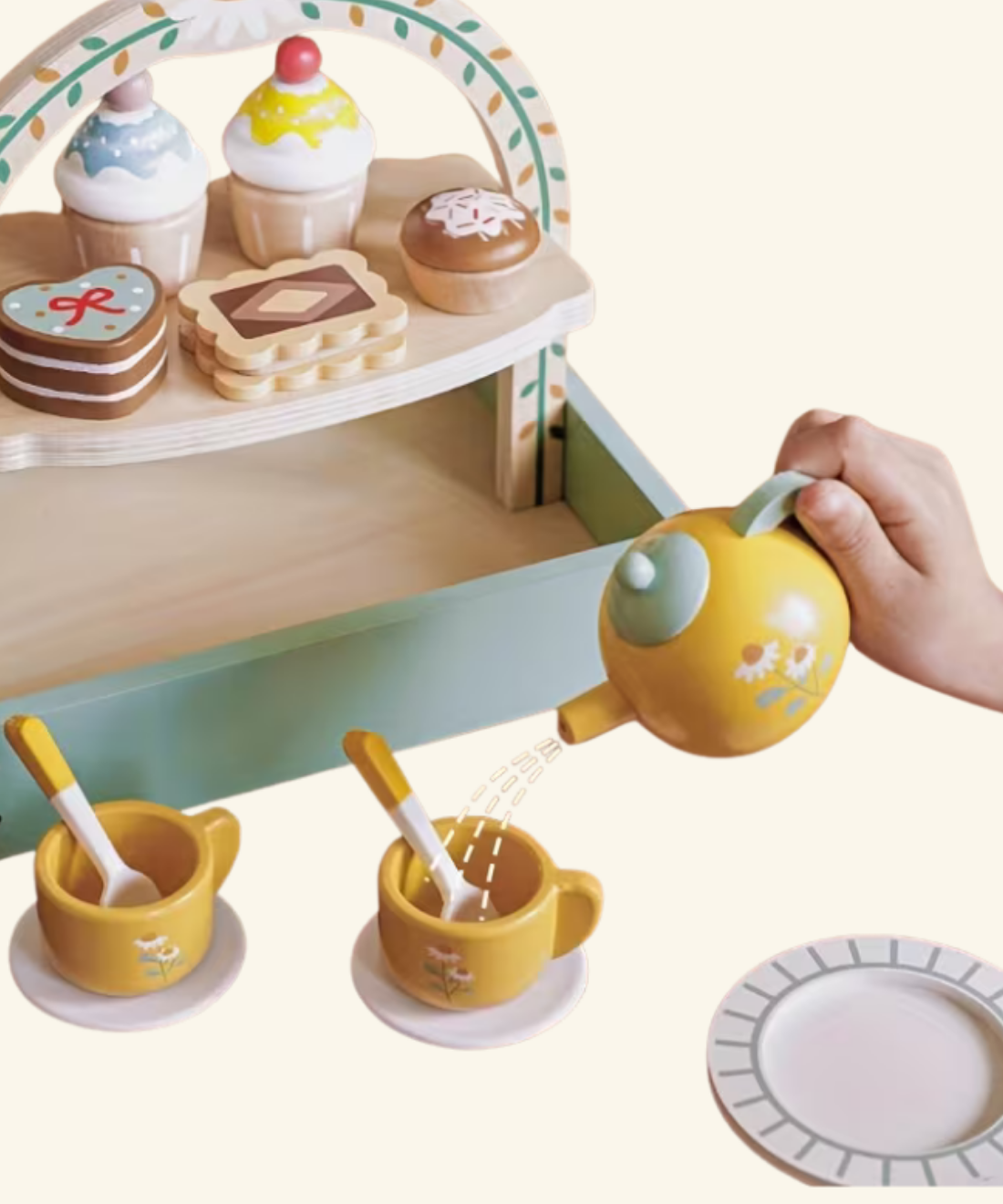 Wooden Garden Party Tea Set