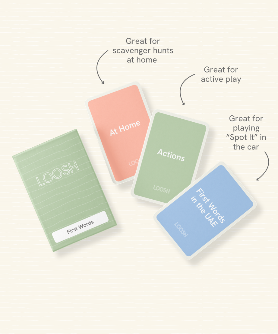 LOOSH First Words for UAE Littles Flashcard Set