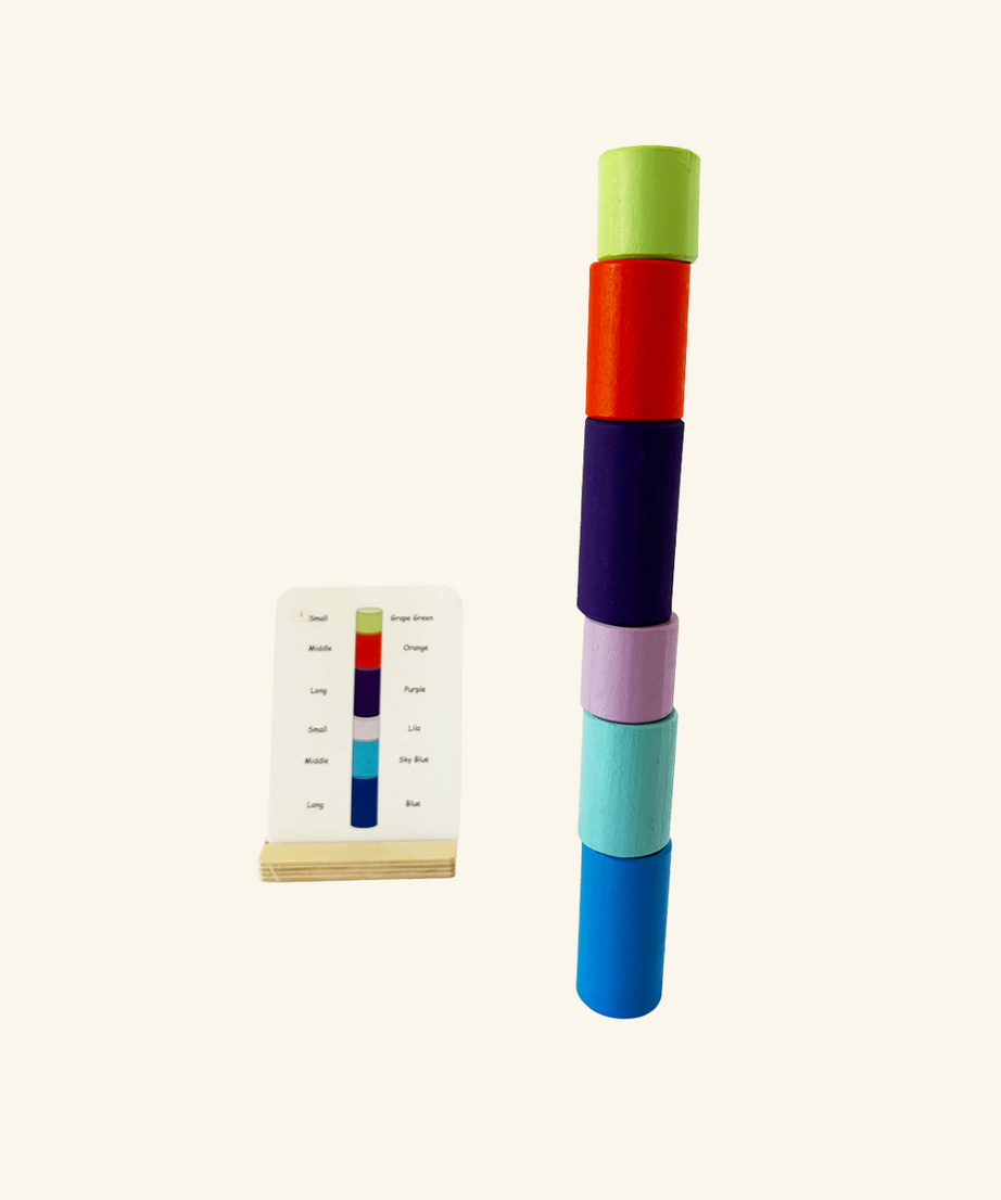 Wooden Color Match Cylinder Set
