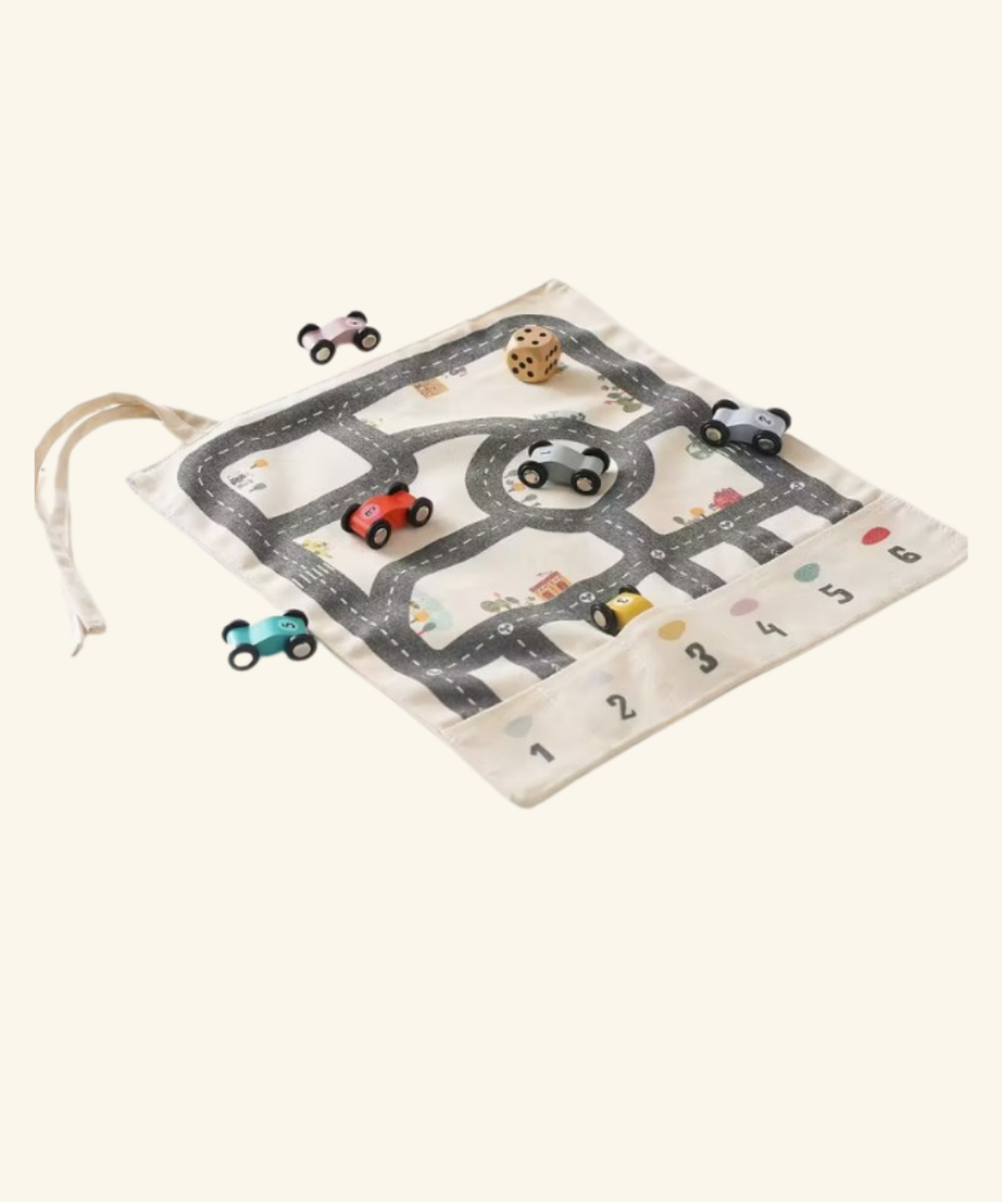 Canvas car & road set